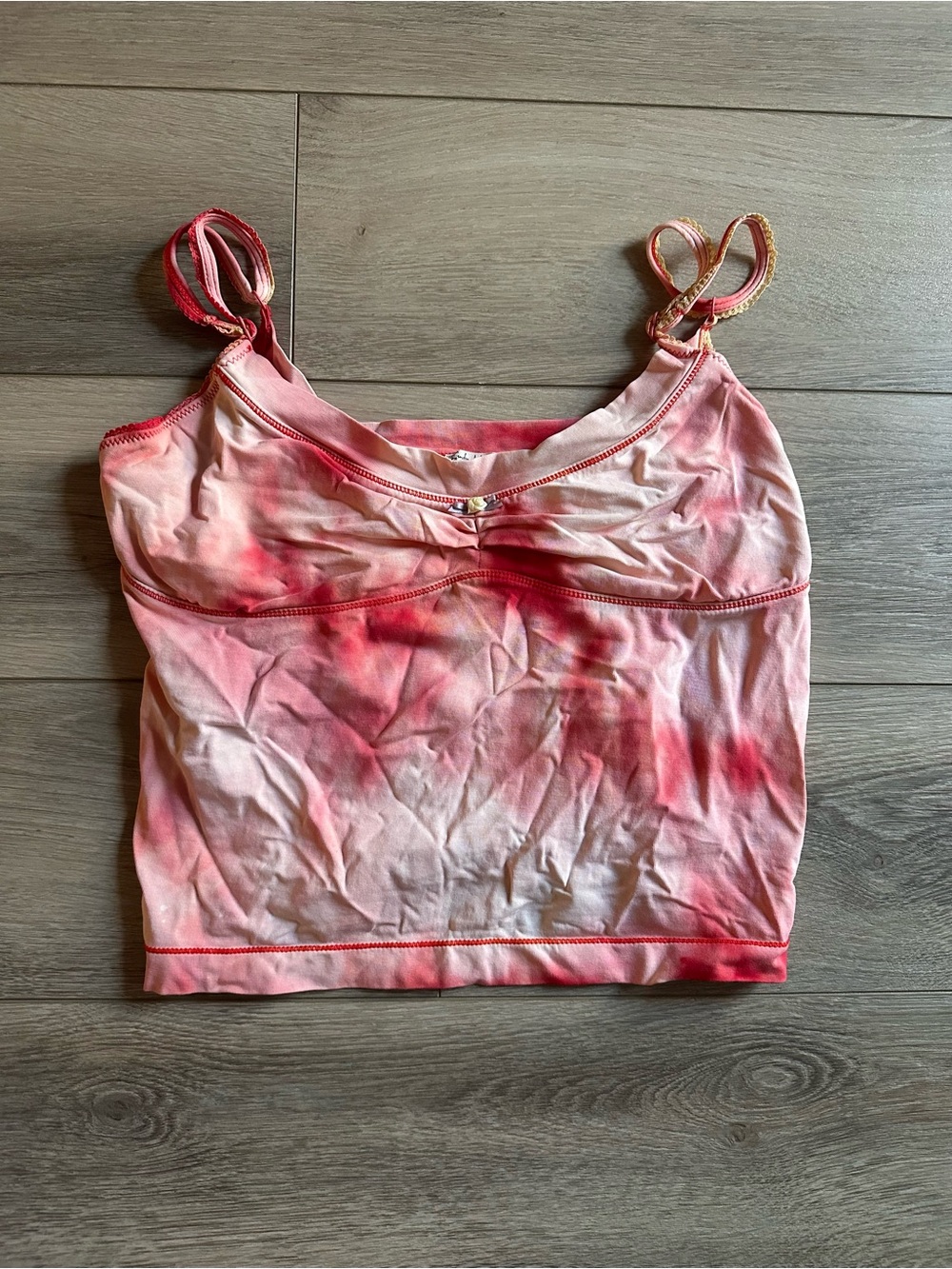 Intimately Free People Wear It Out Tank in a pink tie-dye colorway Size L